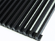 Решетки для внутрипольных конвекторов Алюминий на полимерной основе, текстурированный Черный матовый  h-340